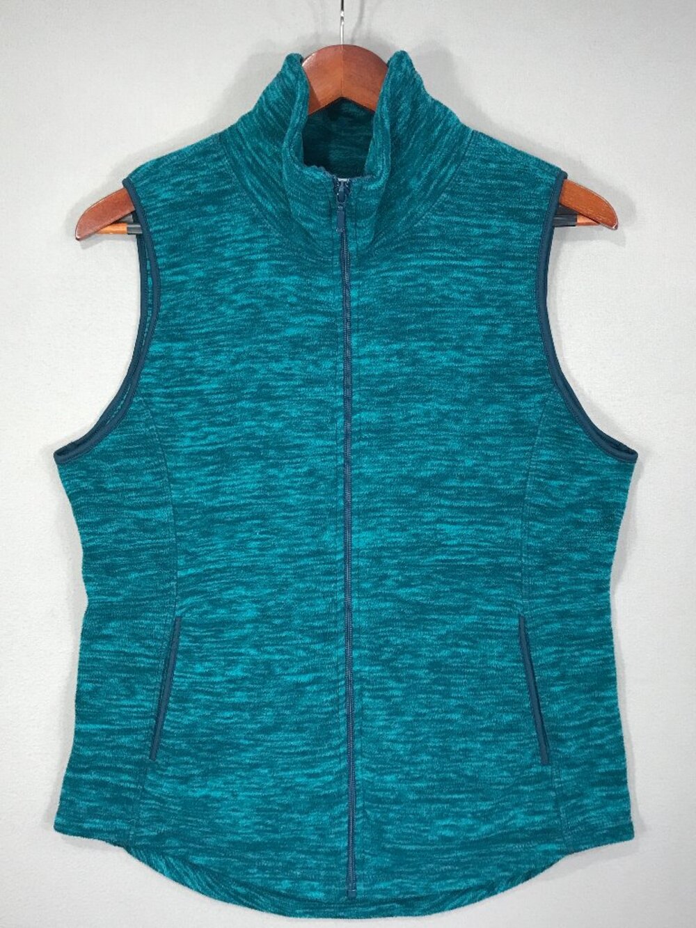 Old Navy Vest Men's Medium Green Fleece Full Zip Sweater Sleeveless Pockets
